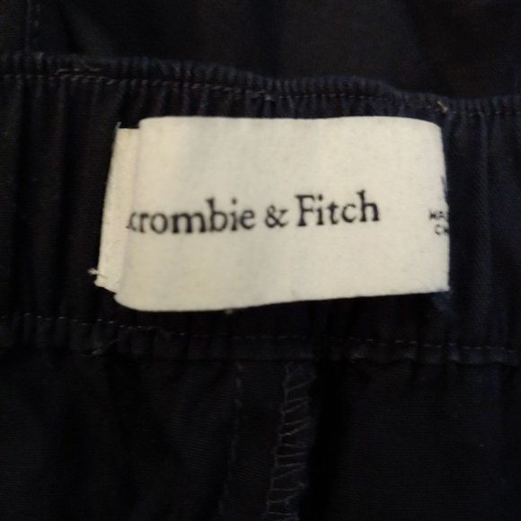 Abercrombie & Fitch Black cotton joggers with pockets and drawstring Large - Picture 8 of 9